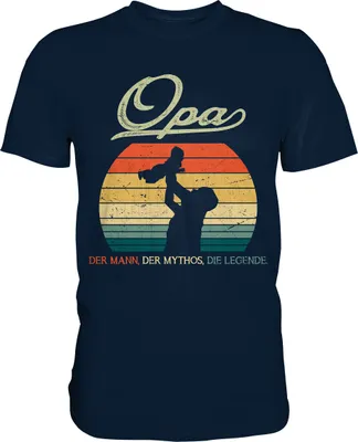 Produktbild von Opa Enkel Enkelkind Vatertag Geschenk T-Shirt – Navy / 4XL