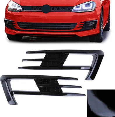 Produktbild von Nebelscheinwerfer Rahmen Gitter GTI Look Schwarz Glanz für VW Golf 7 12-16