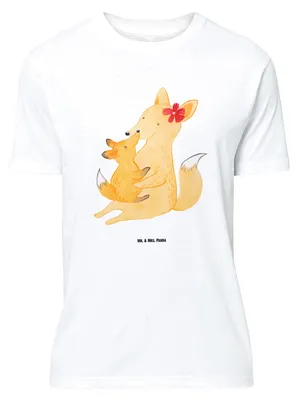 Produktbild von Mr. & Mrs. Panda Größe XL T-Shirt Fuchs Mama - Weiß - Geschenk, Tochter, Mutter, Shirt, mit Spruch, Schoß, Muttertag, Tshirt