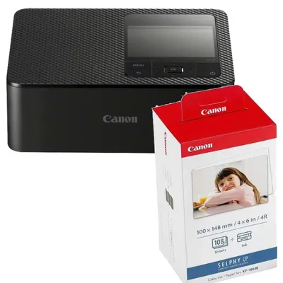 Produktbild von Canon Selphy CP1500 Drucker schwarz + KP-108 IN