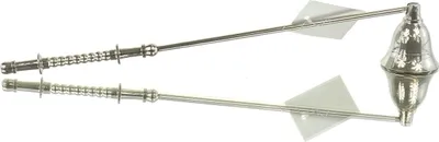 Produktbild von Kerzenlöscher Silberfarben aus Metall 25 cm