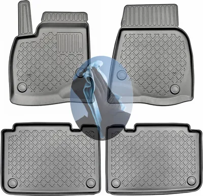 Produktbild von Z520944 TPE-Gummifußmatten kompatibel mit  Tesla Model S Heckantrieb   Liftback Fastback Schräghecklimousine 5-türer 2012-2015