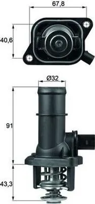 Zdjęcie produktu dla ORYGINALNY termostat MAHLE + uszczelka
