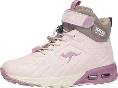 A single child's high-top sneaker is shown against a white background.