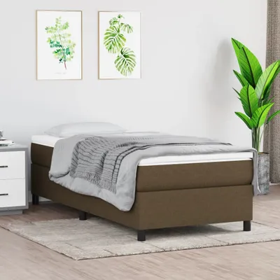Produktbild von vidaXL Boxspringbettgestell Dunkelbraun 90x200 cm Stoff