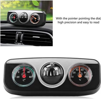 Produktbild von Multifunktionale Kompass-Armaturenbrett-Navigation, 3-in-1-Auto-LKW-Richtungsthermometer-Hygrometer