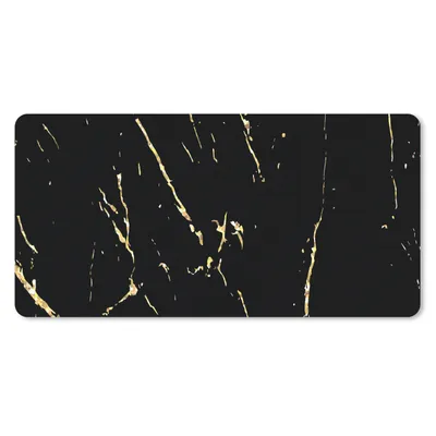 Produktbild von MuchoWow® Schreibtischunterlage Marmor - Schwarz - Gold - Luxus 80x40 cm - XXL Mauspad - Gaming Mauspad