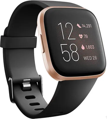Produktbild von Strap-it Fitbit Versa / Versa 2 Armband Silikon (Schwarz)