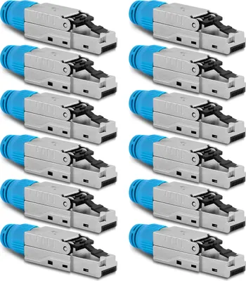 Produktbild von Netzwerkstecker Cat8 CAT8.1 RJ45 Stecker 12 Steckverbinder werkzeuglos geschirmt