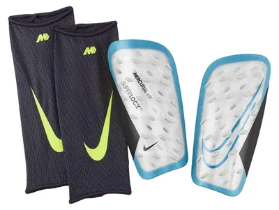 Produktbild von Nike - Fußball-Schienbeinschutz "Mercurial Lite", SuperLock PP4278 (L) (Schwarz/Blau/Grün)