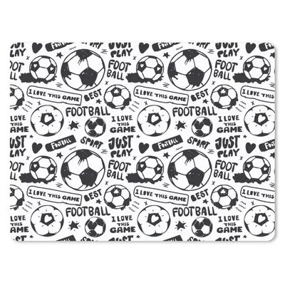 Produktbild von MuchoWow® Mauspad Mousepad Fußball - Sport - Zitate - Muster 23x19 cm - Mousepads - Maus Mat - Pad - Mausunterlage - Schreibtischunterlage - Mauspad