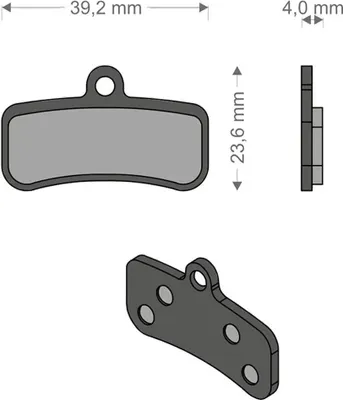 Zdjęcie produktu dla Brenta Ciclo E-bike Tech Xtr/quadien Shimano/trp/tektro Okładziny hamulcowe srebrne  Srebrne Jeden rozmiar