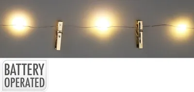Image de lumières de Noël 2m 20LED avec clip (10pcs)