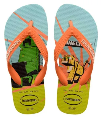 Productafbeelding van Havaianas Kids Minecraft jongenssandalen, wit/koraal, maat 23 EU