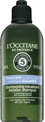 Zdjęcie produktu dla L'Occitane Aromachologie Gentle & Balance Micellar Shampoo, 300 ml, Szampon, Użytkownicy nieprofesjonalni, Kobiety, Do wszystkich włosów, Ochrona, Oczyszczający, Świecący, Zmiękczający, Wzmacniający