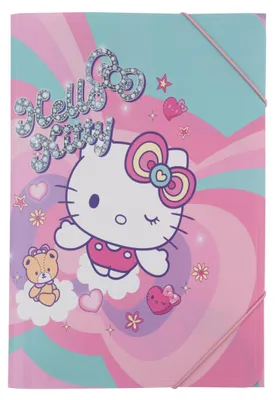 Zdjęcie produktu dla Teczka płaska na gumkę A3 PP Hello Kitty pink