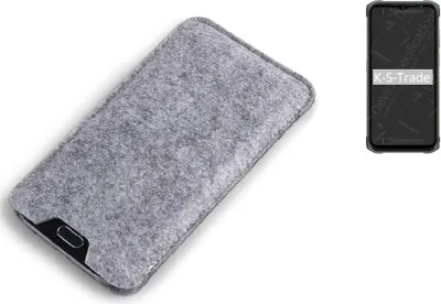 Produktbild von K-S-Trade Filz Handyhülle kompatibel mit Ulefone Armor 12 5G Schutzhülle Filztasche Filz Tasche Case Sleeve Handy Hülle Filzhülle grau