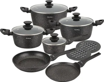 Produktbild von Klausberg Kb-7658 12-Teiliges Marmor-Kochgeschirr-Set