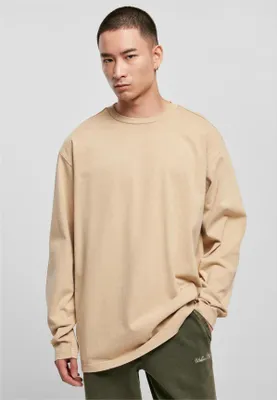 Produktbild von Urban Classics TB5941 | Heavy Oversized Garment Dye Longsleeve Herren - Farbe: unionbeige - Größe: S
