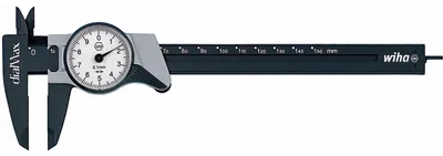 Imagen del producto de Calibrador de precisión para relojería Wiha Uhrmessschieber dialMax®, con una resolución de 0,1 mm (411 210 2), de 150 mm