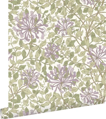 Obrázok produktu pre ESTAhome tapety kvety zelená a fialová 50 x 900 cm