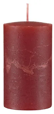 Produktbild von durchgefärbte Rustic Kerzen Weihnachtsrot 100 x Ø 70 mm, 1 Stück
