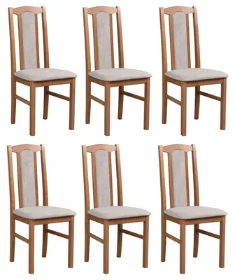Produktbild von ESSZIMMERSTUHL - 6er-Set Bos 7 hell nussbaum soro 23