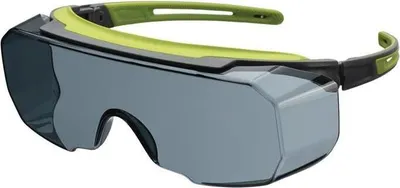 Image de Sur-lunettes Avatar Plus OTG EN166,EN170,UKCA monture grise/verte,écran gris