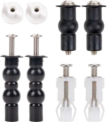 Image de Fixations pour siège de toilettes, lot de 6 pièces, acier inoxydable