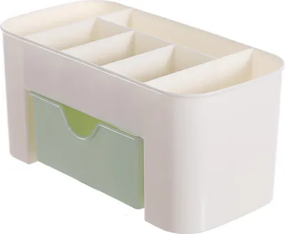 Obrázek produktu pro Box na kosmetiku, organizér na stůl, kosmetický kufřík se zásuvkou, zelený