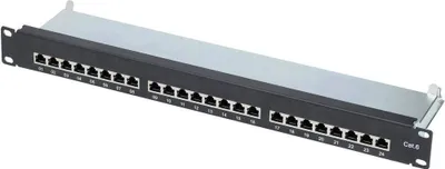 Produktbild von Renkforce 24 Port Netzwerk-Patchpanel 483 mm (19) CAT 6 1 HE Bestückt