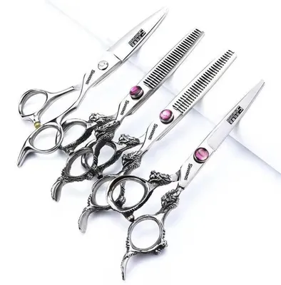 Immagine prodotto di Forbici per capelli, acciaio inossidabile, 6 pollici, confezione da 4 pezzi