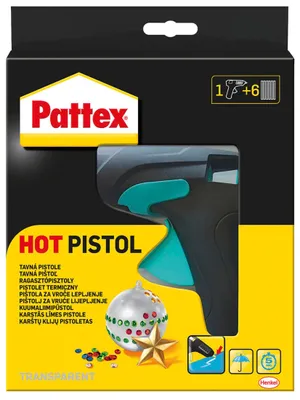 Produktbild von Pattex Heißklebepistole / Klebepistole mit mechanischem Vorschub und hitzeisolie