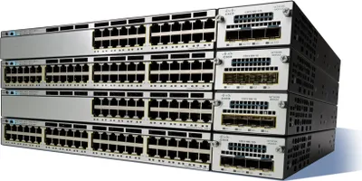 Produktbild von Cisco Catalyst WS-C3750X-24U-L, gemanaged, Gigabit Ethernet (10/100/1000), Energie Über Ethernet (PoE) Unterstützung, Rack-Einbau, 1U