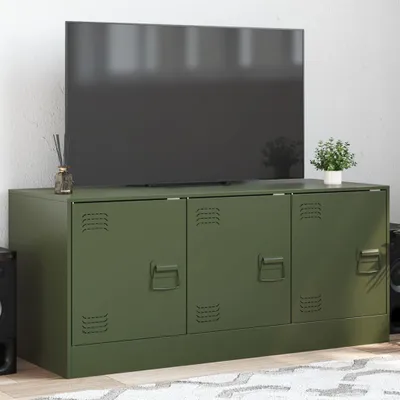 Obrázek produktu pro Maison Exclusive - TV skříňka olivově zelená 99x39x44 cm ocel