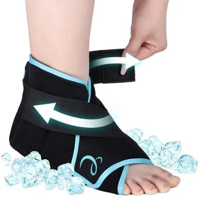Produktbild von Kühlmanschette Fuß Knöchel Gel Kühlpads(1 Stück),Kühlbandage Fußgelenk Schmerzlinderung,Kalt Warm Kompresse Wiederverwendbare Plantarfasziitis Fersensporn Rheuma nach op Geschenke