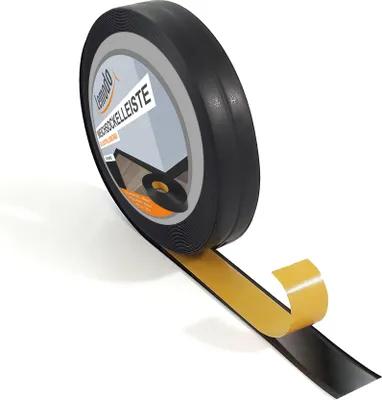 Produktbild von Weichsockelleiste selbstklebend 5 m, schwarz, Winkelleiste 18+18 mm