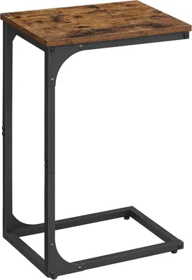 Imagen del producto de Mesa auxiliar en forma de C - Mesa para portátil para sofá y cama - Estructura de metal - 40 x 30 x 62 cm