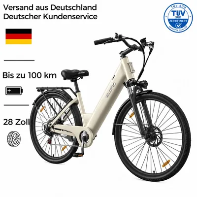 Produktbild von VELOPRO C1 Pedelec 28 Zoll, 36V 13Ah Akku bis 50km Reichweite, Shimano 7-Gang, 250W