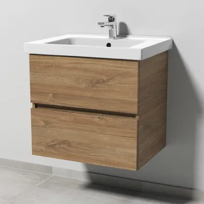 Obrázek produktu pro Sanipa Solo One Harmonia, kombinace umyvadla a nábytku, umyvadlo keramické, 65 cm, 2 zásuvky