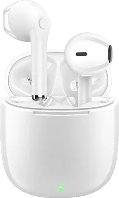 Productafbeelding van yobola Bluetooth 5.1 In-ear oordopjes, Bluetooth HiFi stereo geluid, IPX5 waterdicht, touchbediening, microfoon, wit