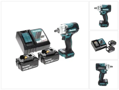 Image de Makita DTW 300 RG Visseuse à chocs sans fil 18 V 330 Nm 1/2" brushless + 2x Batteries 6,0 Ah + Chargeur