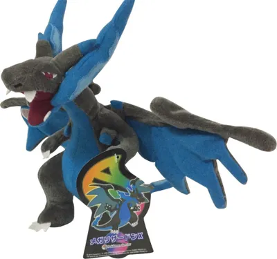 Produktbild von Mega Glurak X Plüschtier 25 cm Pokémon Kuscheltier Weiches Spielzeug für Kinder