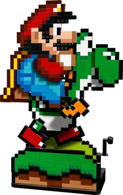 Produktbild von LEGO Super Mario World: Mario & Yoshi Nintendo Set zum Sammeln, pixelige Figuren, Modell zum Bauen und Ausstellen, Wohn-Deko und Sammlerstück, Modellbausatz und Geschenk für erwachsene Fans 71438
