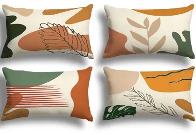 Produktbild von 4er-Set Kissenbezüge 30x50 cm, dekorative Outdoor-Kissenbezüge, Leinenkissenbezüge, geometrische Muster für Sofa, Wohnzimmer, Zierkissen