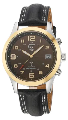 Produktbild von ETT Solar Drive Funk Gobi Armbanduhr, Herren, Leder, EGS-11487-22L