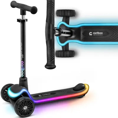 Produktbild von CARIBOO LEDSTAR  Tretroller Dreirad-Kinderroller (BLACK)
