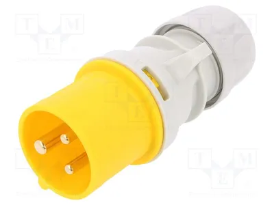 Image de 1 connecteur : pour l'alimentation secteur, prise mâle, 16A, 013-4, multiphase