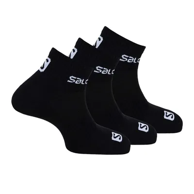 Produktbild von Salomon Uni 3er Pack Crew Sportsocken - Quarter, Active Wear Schwarz 36-38