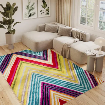 Image de Tapis SALSA Design moderne Coloré Multicolore Chambre de jeunes 140 x 190 cm